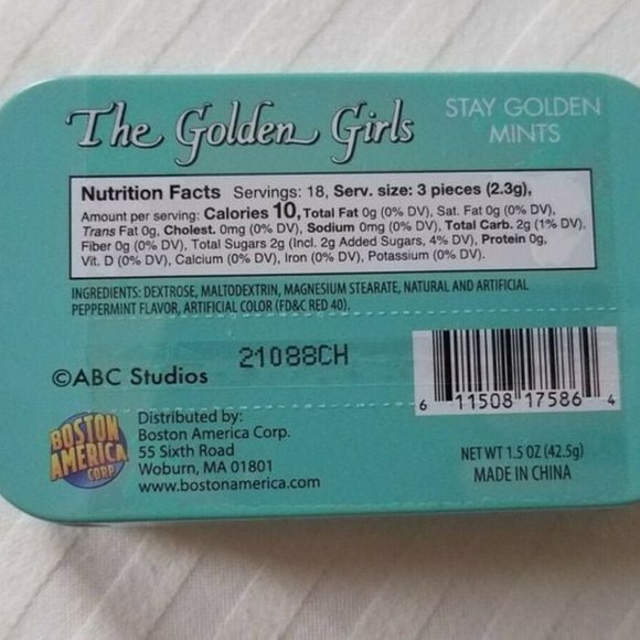 Betty White The Golden Girls Candy Mints in Collectible Tin Brand New - Picture 2 of 2